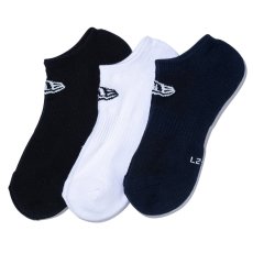 画像1: NEWERA（ニューエラ） “ソックス ショート 3ペア ブラック/ホワイト/ネイビー” (1)