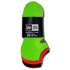 画像17: NEWERA（ニューエラ） “ソックス ショート 3ペア ブラック/ネオンオレンジ/ネオングリーン” (17)