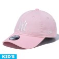 画像1: 【キッズ】NEWERA（ニューエラ）“Youth 9TWENTY ニューヨーク・ヤンキース ピンク × ホワイト” (1)