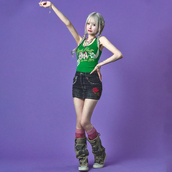 画像14: 【ラスト小型犬（M）のみ】CANDY GALFY(キャンディーガルフィー) “GAL薔薇デニムミニ” (14)