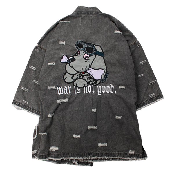 画像4: 【ラスト大型犬（XL）のみ】GALFY(ガルフィー) “病みに染まりしボロボロ甚平” (4)