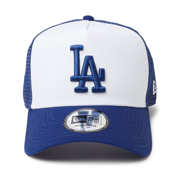 画像2: NEWERA（ニューエラ）“9FORTY A-Frame トラッカー MLB Mesh Embroidery ロサンゼルス・ドジャース ホワイト/ダークロイヤル” (2)