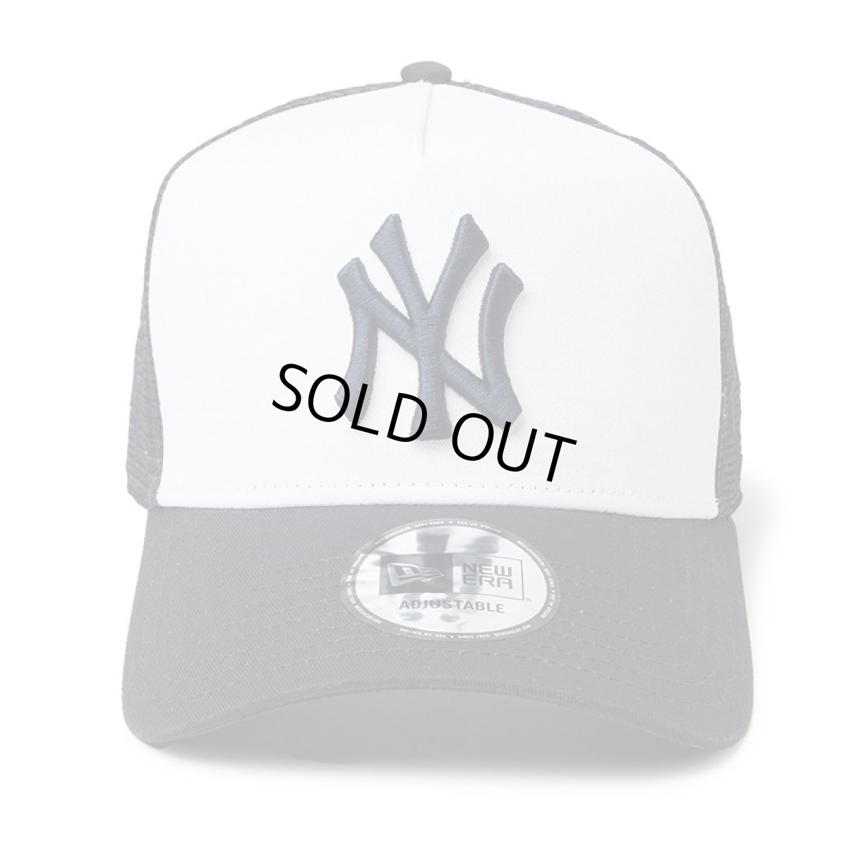 画像2: NEWERA（ニューエラ）“9FORTY A-Frame トラッカー MLB Mesh Embroidery ニューヨーク・ヤンキース ホワイト/ネイビー” (2)