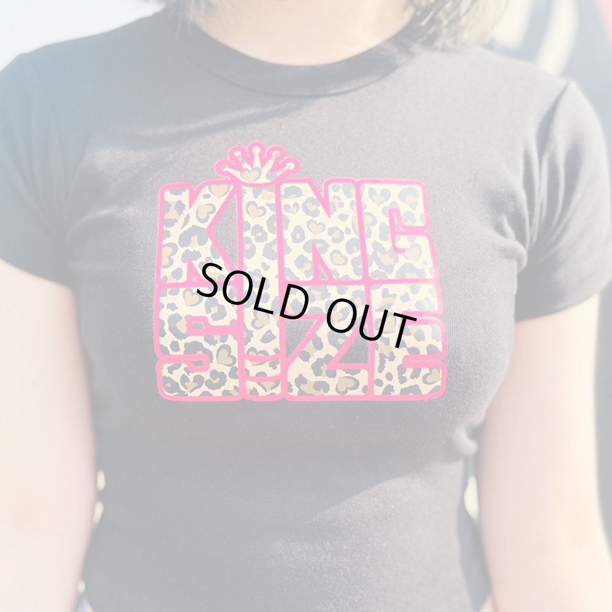 画像8: 【半額】[レディース] KINGSIZE（キングサイズ）“LEOPARD BLUNT CROPPED WOMEN'S TEE” (8)