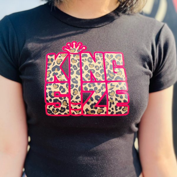 画像8: [レディース] KINGSIZE（キングサイズ）“LEOPARD BLUNT CROPPED WOMEN'S TEE” (8)