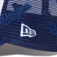 画像6: NEWERA（ニューエラ）“9FORTY A-Frame トラッカー MLB Mesh Embroidery ロサンゼルス・ドジャース ホワイト/ダークロイヤル” (6)