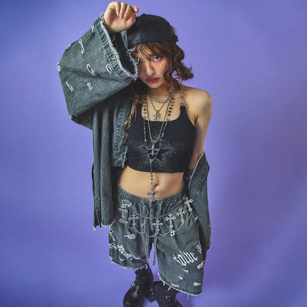 画像22: 【ラスト大型犬（XL）のみ】GALFY(ガルフィー) “病みに染まりしボロボロ甚平” (22)