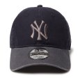 画像2: NEWERA（ニューエラ）“9TWENTY Washed Duck ニューヨーク・ヤンキース ネイビー グラファイトバイザー” (2)