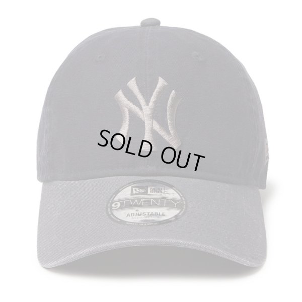 画像2: 【ラストM/Lのみ】NEWERA（ニューエラ）“9TWENTY Washed Duck ニューヨーク・ヤンキース ネイビー グラファイトバイザー” (2)