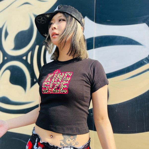 画像7: [レディース] KINGSIZE（キングサイズ）“LEOPARD BLUNT CROPPED WOMEN'S TEE” (7)