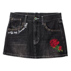 画像3: 【ラスト小型犬（M）のみ】CANDY GALFY(キャンディーガルフィー) “GAL薔薇デニムミニ” (3)