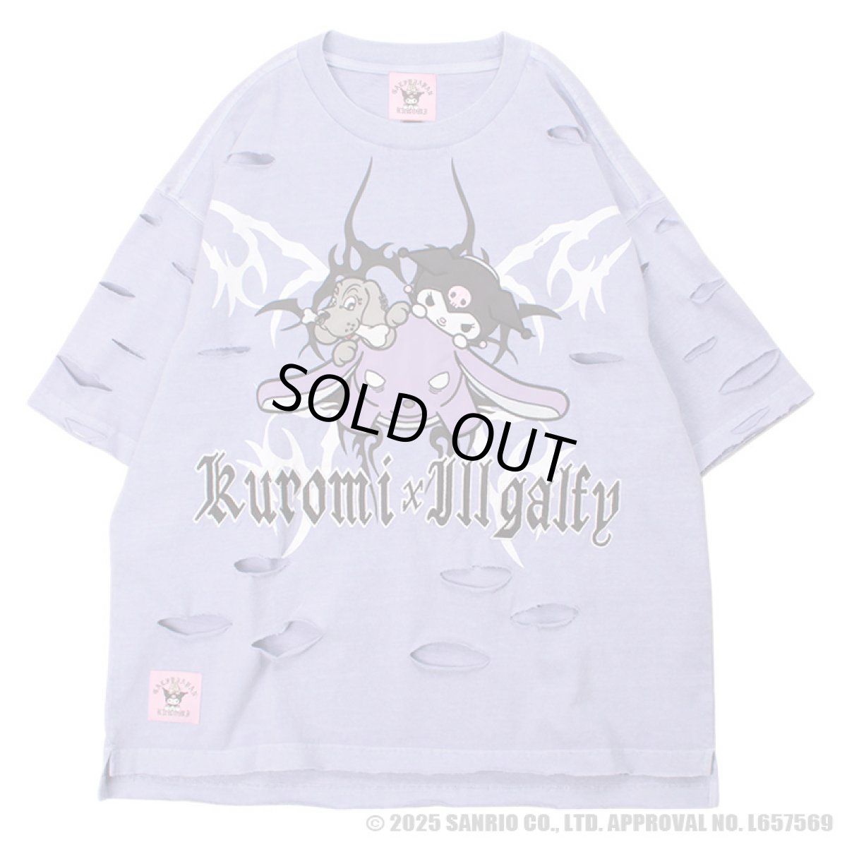 画像2: GALFY(ガルフィー)ｘクロミ “イルガルフィーボロボロ半袖TEE” (2)