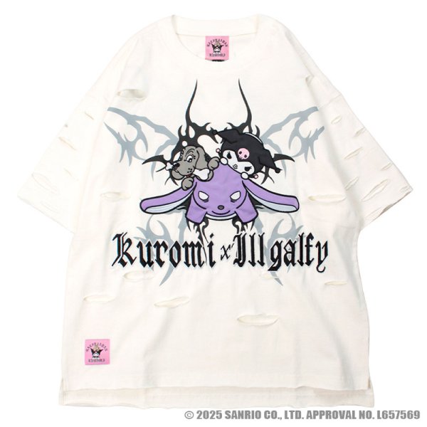 画像2: 【ラスト大型犬(XL)のみ】GALFY(ガルフィー)xクロミ “イルガルフィーボロボロ半袖TEE” (2)