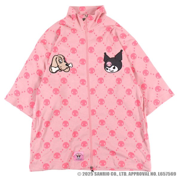 画像3: 【ラスト大型犬（XL）のみ】GALFY(ガルフィー)ｘクロミ “ドクロだらけ夏セットアップ” (3)