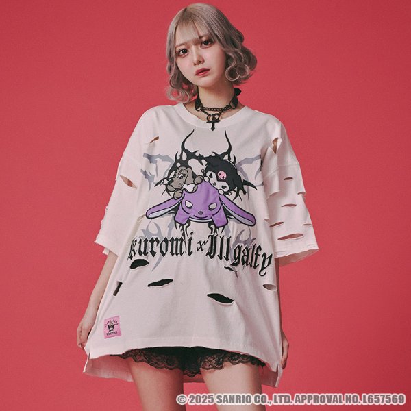 画像12: 【ラスト大型犬(XL)のみ】GALFY(ガルフィー)xクロミ “イルガルフィーボロボロ半袖TEE” (12)