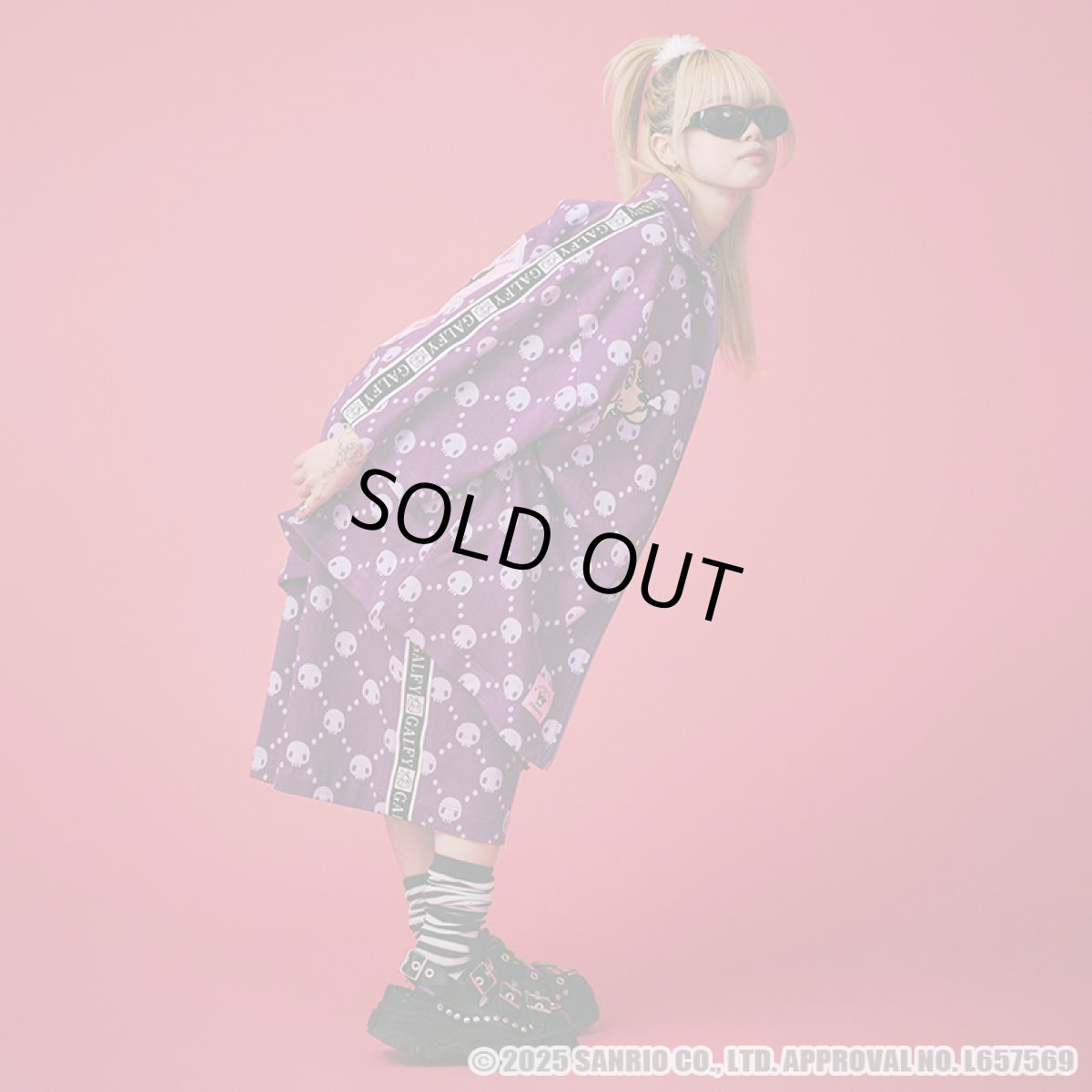 画像28: 【ラスト大型犬（XL）のみ】GALFY(ガルフィー)ｘクロミ “ドクロだらけ夏セットアップ” (28)