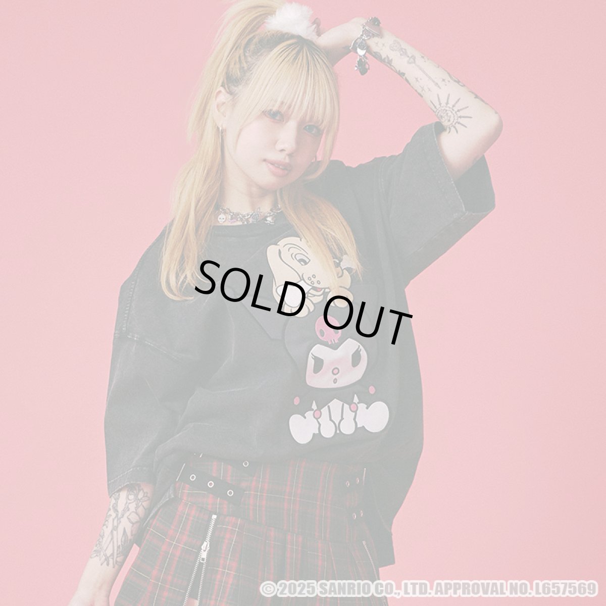 画像1: 【ラスト大型犬（XL）のみ】GALFY(ガルフィー)ｘクロミ “クロミちゃんとGALFYの半袖TEE” (1)