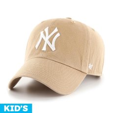 画像1: 【2026.04.25再入荷】【キッズ】'47 (フォーティーセブン) “YANKEES KIDS '47 CLEAN UP KHAKI X WHITE LOGO” (1)