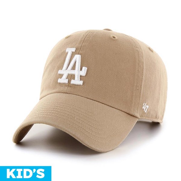 画像1: 【キッズ】'47 (フォーティーセブン) “DODGERS KIDS '47 CLEAN UP KHAKI X WHITE LOGO” (1)