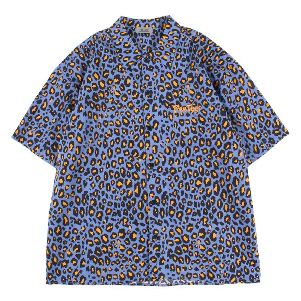 画像1: 【ラストLのみ】PeeTee. (ピーティー) “PAINT LEOPARD SHIRT” (1)