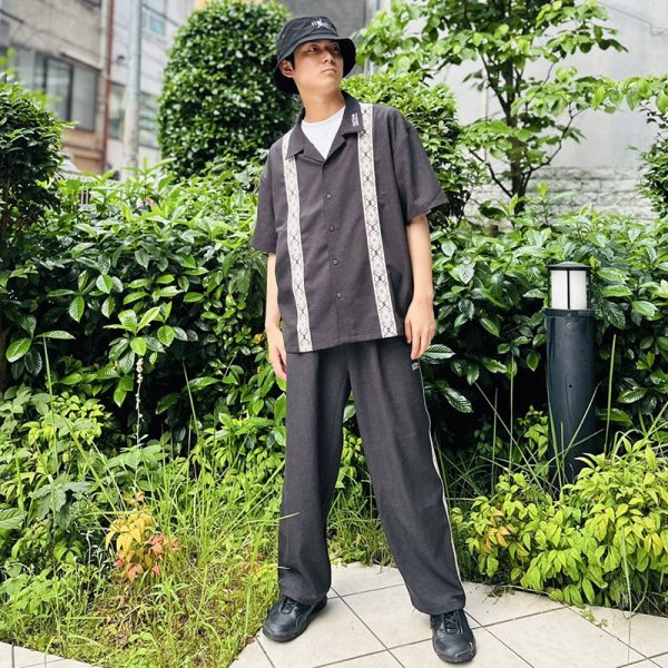 画像9: 【ラストLのみ】PeeTee. (ピーティー) “LINE TAPE OPEN COLLER SHIRT” (9)