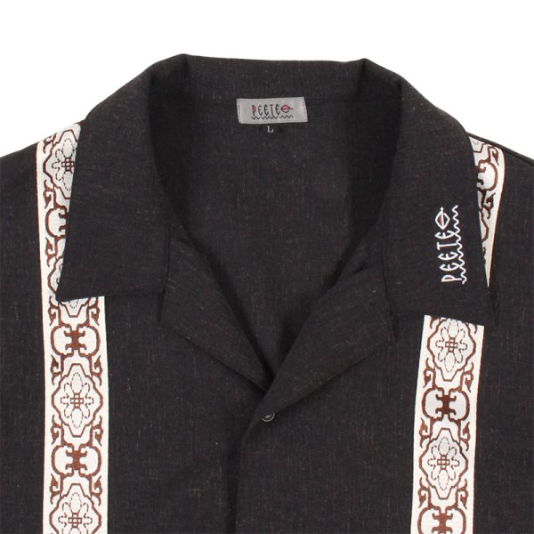 画像3: 【ラストLのみ】PeeTee. (ピーティー) “LINE TAPE OPEN COLLER SHIRT” (3)