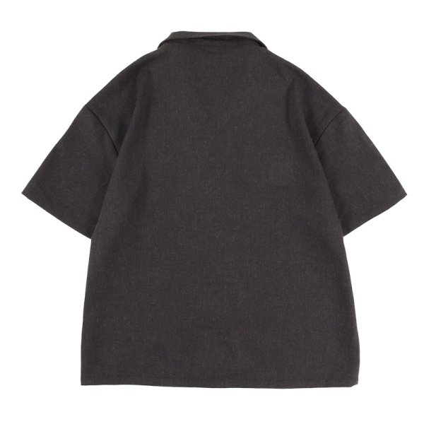 画像2: 【ラストLのみ】PeeTee. (ピーティー) “LINE TAPE OPEN COLLER SHIRT” (2)