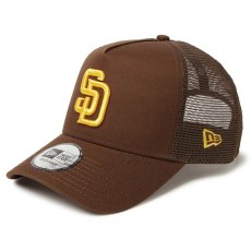 画像2: NEWERA（ニューエラ）“9FORTY A-Frame トラッカー MLB Side Patch サンディエゴ・パドレス ウォルナット” (2)