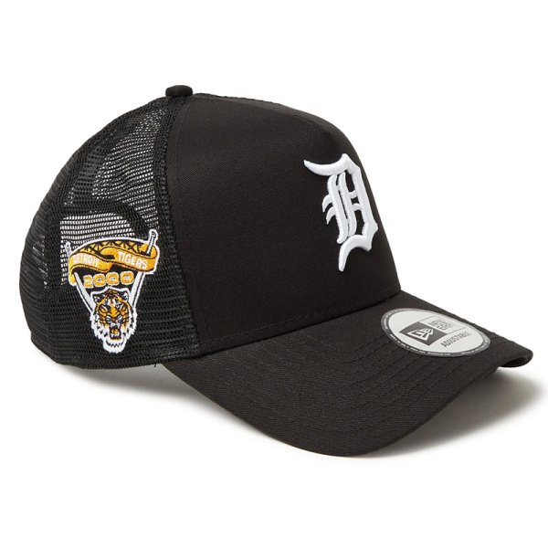 画像1: NEWERA（ニューエラ）“9FORTY A-Frame トラッカー MLB Side Patch デトロイト・タイガース ブラック” (1)