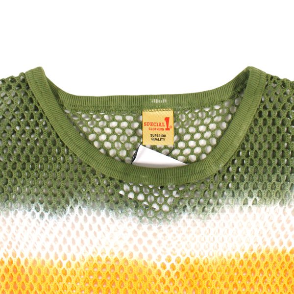 画像3: 【ラストL/XLのみ】SPECIAL1 (スペシャル ワン) “MARINA TEE Vortex ExSPC. TieDye BORDER - WHITExREDxGOLDxGREEN” (3)