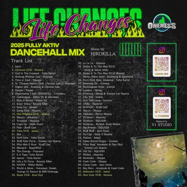 画像2: 【CD】『LIFE CHANGES - 2025 Fully Aktiv Dancehall Mix』ONENESS (2)