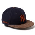 画像1: NEWERA（ニューエラ）“RC 9FIFTY ニューヨーク・ヤンキース ネイビー ブラウンスウェードバイザー” (1)