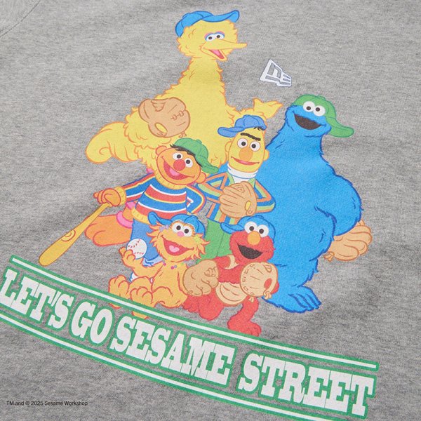 画像4: NEWERA（ニューエラ）“裏毛 スウェット クルーネック SESAME STREET セサミストリート Baseball グレー” (4)