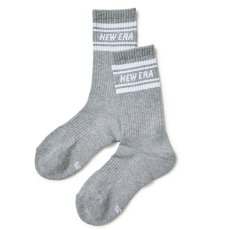 画像1: NEWERA（ニューエラ） “ソックス クルー 3ペア ライン グレー” (1)