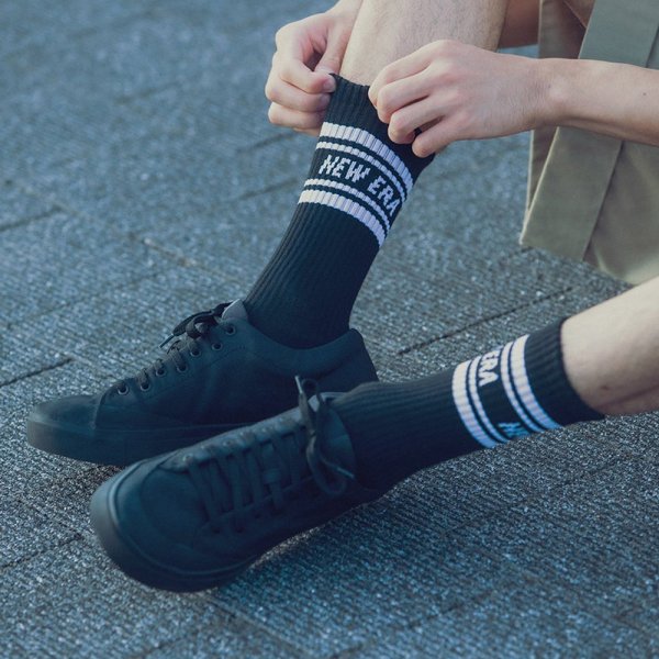 画像22: 【2025.09.27再入荷】NEWERA（ニューエラ） “ソックス クルー 3ペア ライン ブラック/ホワイト/ネイビー” (22)
