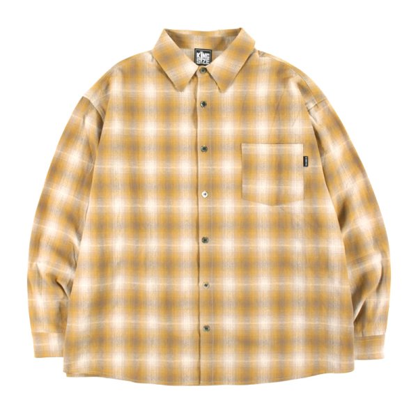 画像2: 【ラストLのみ】KINGSIZE（キングサイズ）“OMBRE L/S SHIRT” (2)