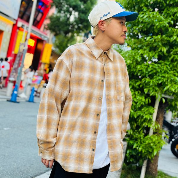 画像13: 【ラストLのみ】KINGSIZE（キングサイズ）“OMBRE L/S SHIRT” (13)