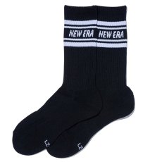 画像2: 【2025.09.27再入荷】NEWERA（ニューエラ） “ソックス クルー 3ペア ライン ブラック/ホワイト/ネイビー” (2)