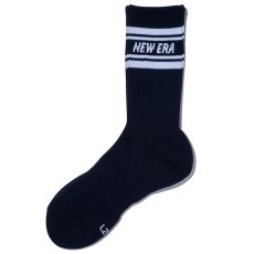 画像13: 【2025.09.27再入荷】NEWERA（ニューエラ） “ソックス クルー 3ペア ライン ブラック/ホワイト/ネイビー” (13)
