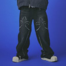 画像19: 【ラスト大型犬（XL）のみ】GALFY(ガルフィー) “百合の紋紋デニム” (19)