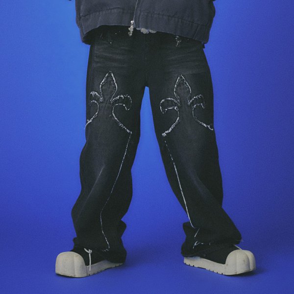 画像19: 【ラスト大型犬（XL）のみ】GALFY(ガルフィー) “百合の紋紋デニム” (19)