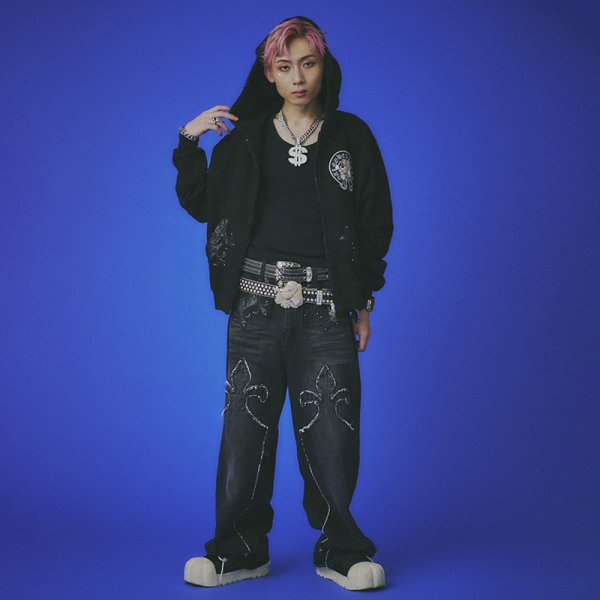 画像18: 【ラスト大型犬（XL）のみ】GALFY(ガルフィー) “百合の紋紋デニム” (18)