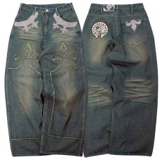 画像2: GALFY(ガルフィー) “百合の紋紋デニム” (2)