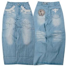 画像2: GALFY(ガルフィー) “百合の紋紋デニム” (2)