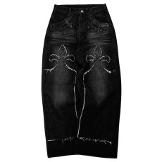 画像3: 【ラスト大型犬（XL）のみ】GALFY(ガルフィー) “百合の紋紋デニム” (3)