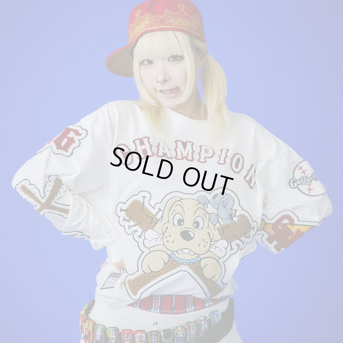 画像1: GALFY(ガルフィー) “復活わんわん大学ロンTee” (1)