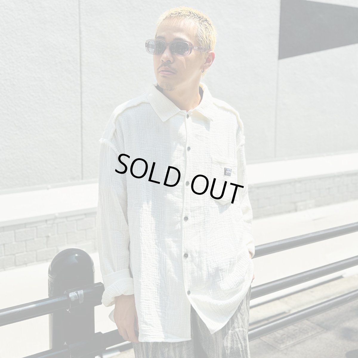 画像12: 【半額】【ラストLのみ】PeeTee. (ピーティー) “CUTOFF GAUZE L/S SHIRTS” (12)