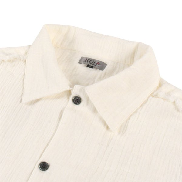 画像3: 【ラストLのみ】PeeTee. (ピーティー) “CUTOFF GAUZE L/S SHIRTS” (3)