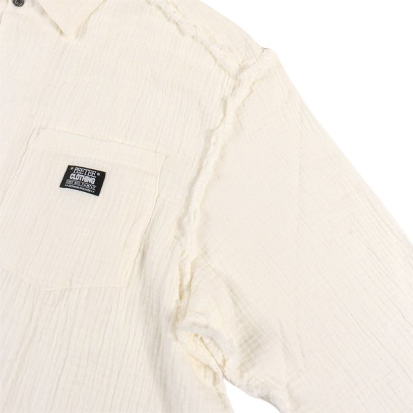 画像8: 【ラストLのみ】PeeTee. (ピーティー) “CUTOFF GAUZE L/S SHIRTS” (8)