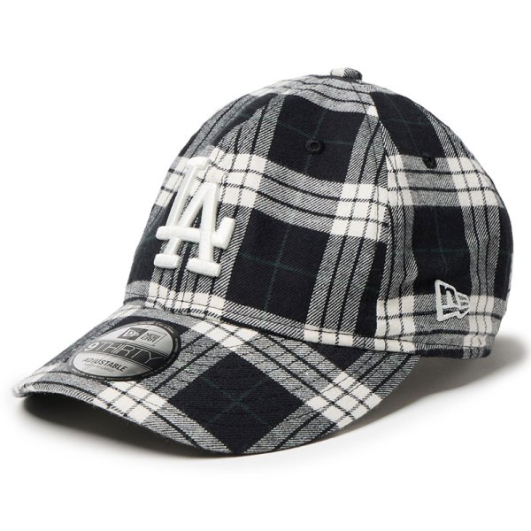 画像1: NEWERA（ニューエラ）“9THIRTY ロサンゼルス・ドジャース タータンチェック ブラック” (1)